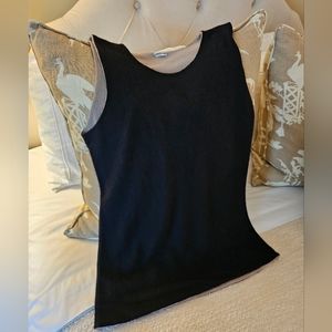 ❤️HERMÈS 100% Cashmere black and tan reversible sweater